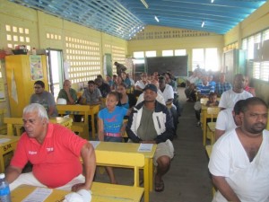 Bartica residents during the Town Hall meeting. 