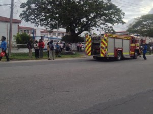 The Fire Service responded to the bomb threat. [iNews' Photo]