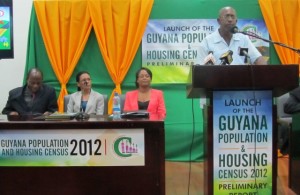 Statistician and Census Officer Lennox Benjamin addresses the media. [iNews' Photo]