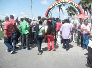 A section of the Linden Faction outside Congress Place. [iNews' Photo]