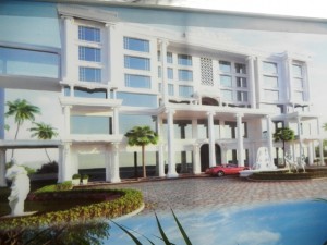 A replica of what the Hotel will look like. 