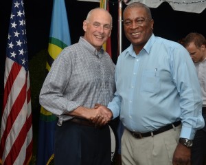 General John Kelly, United States Marine Corps, Commander, U.S. Southern Command [left].