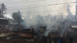 The gutted home and factory of Ayube Hamid. [iNews' Photo]