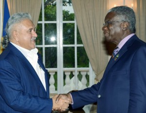 Indian businessman Vijay Mallya recently met with Prime Minister Freundel Stuart
