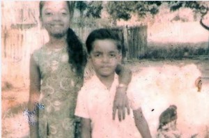CHILDHOOD DAYS: Bharrat Jagdeo and his sister Shanta during their childhood days 