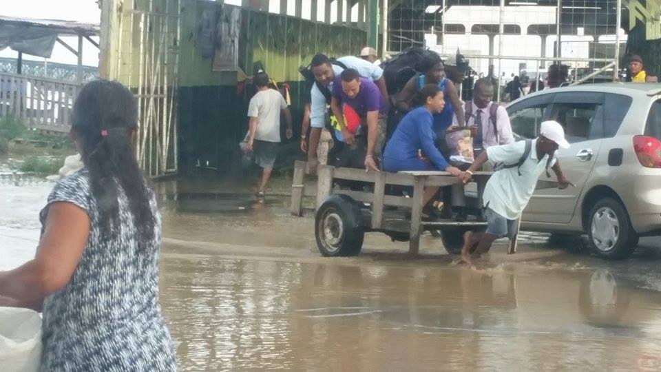 Flooded...Parika stelling - see photos - INews Guyana