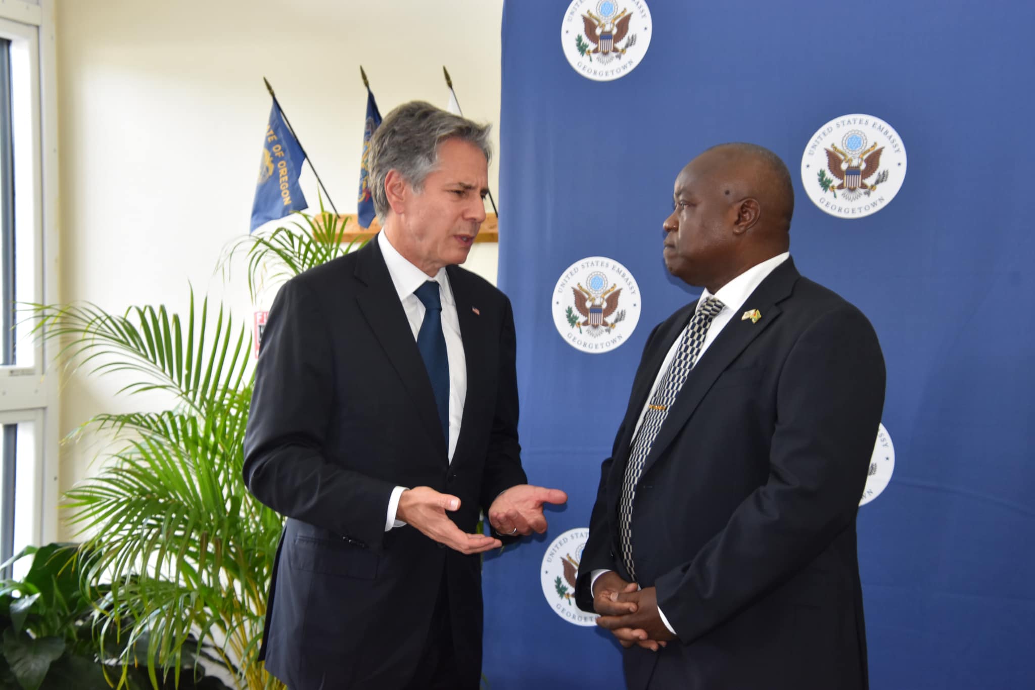 Opposition Leader Aubrey Norton Meets With Secretary Blinken - INews Guyana