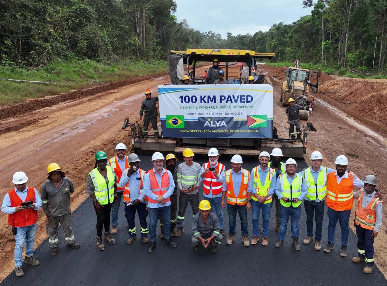 100km of Linden to Mabura Hill road paved as project 83% completed