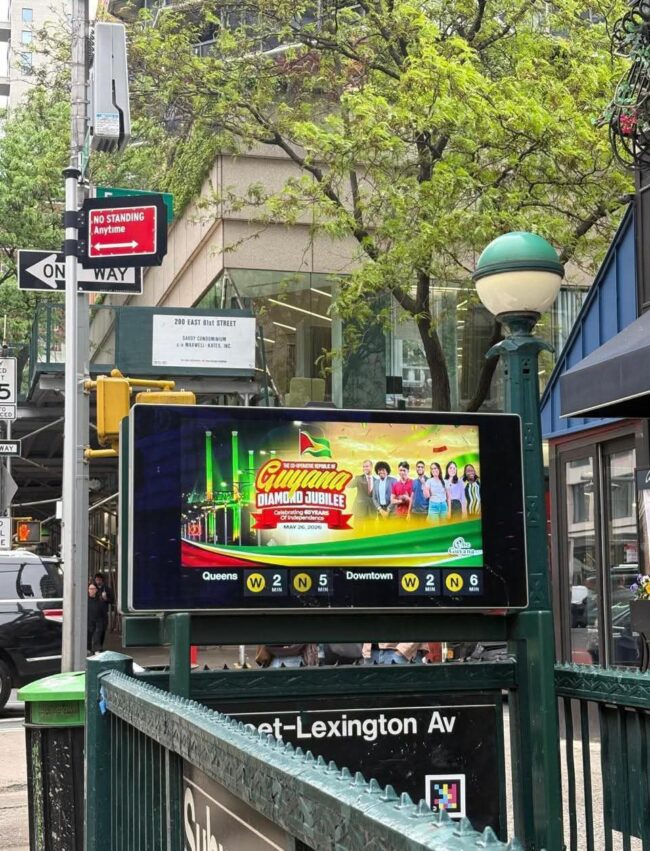 400 NYC Subway Stations branded for Guyana Independence celebrations – INews Guyana